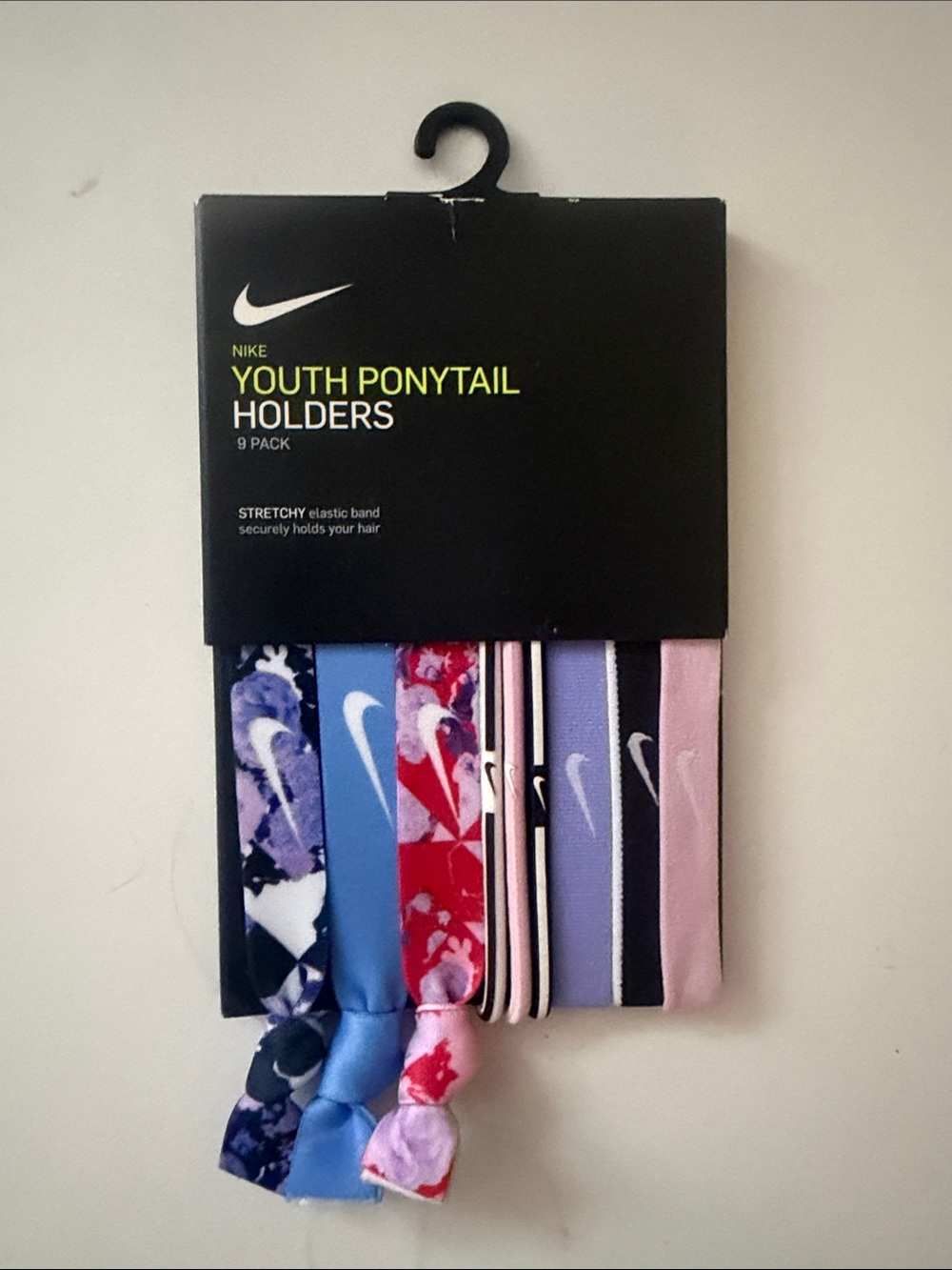 Nike Kids Elastic Ponytail Bands - Pink, Purple, Blue, Red